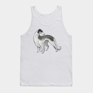 Dog - Borzoi - Black and White Tank Top